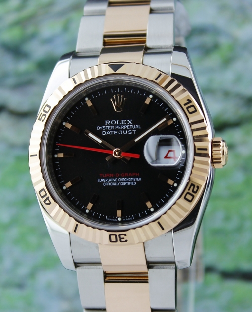 (image for) ROLEX 18K ROSE GOLD OYSTER PERPETUAL DATEJUST - TURN-O-GRAPH / 116261